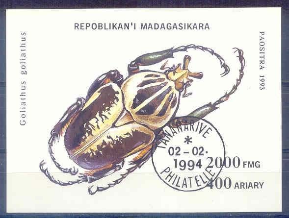 Madagaskar 1994 blok 254 gest., Ophalen of Verzenden, Overige landen, Gestempeld