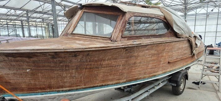 Arie de Boom boot - Klassieke houten boot zonder trailer, Antiek en Kunst, Ophalen