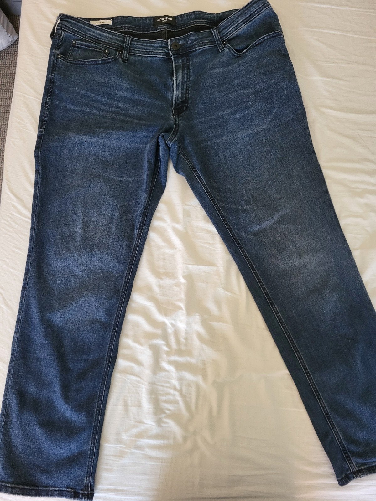 Jack & Jones Slim/Glenn Jeans W40 L32, Blauw, Ophalen of Verzenden, Zo goed als nieuw, W40 - W42 (confectie 56/58)