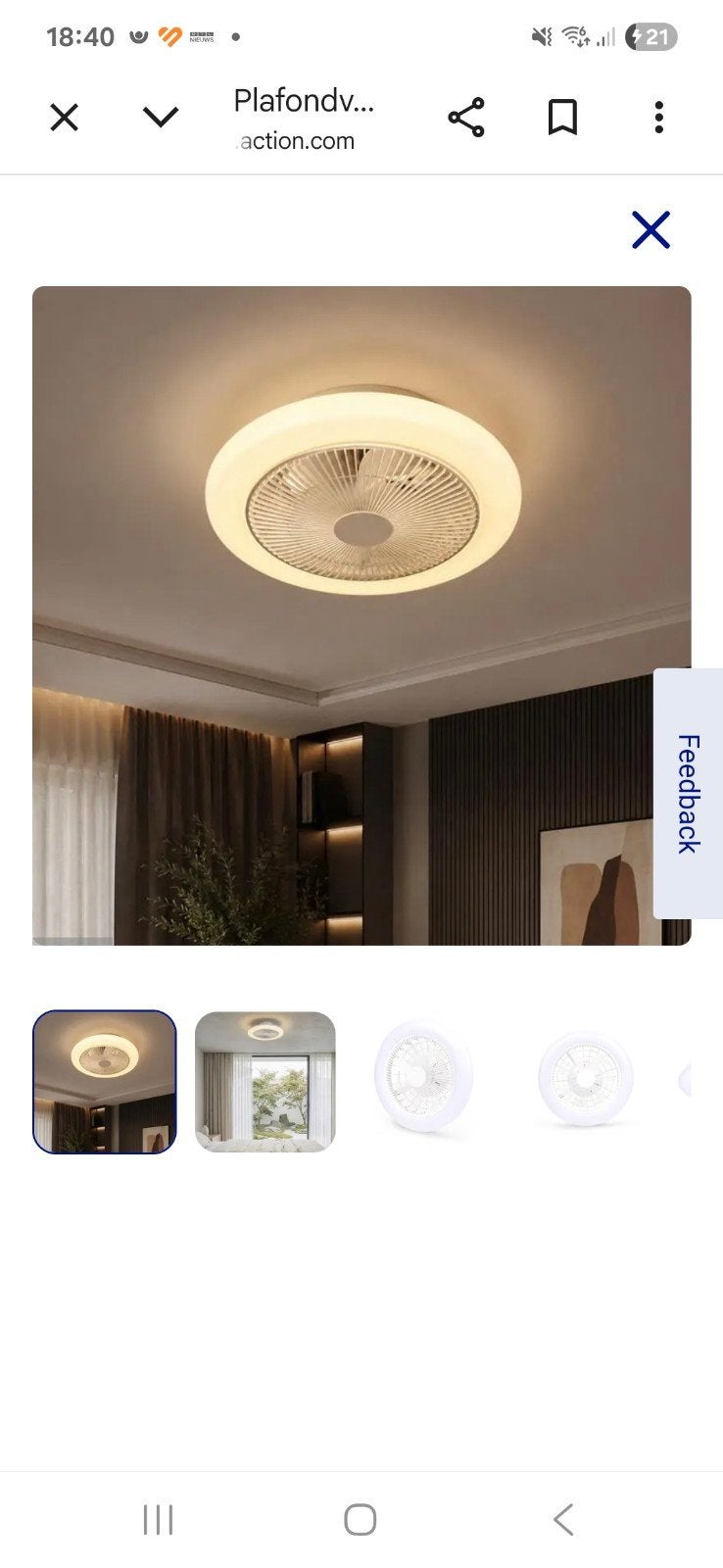 Plafondventilator met LED-verlichting 2 stuks nieuw !, Dimbaar, Wit, Overige merken, Kunststof