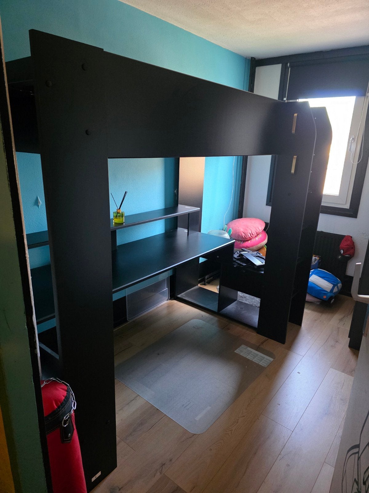 Hoogslaper Justin met led verlichting, Huis en Inrichting, Slaapkamer | Stapelbedden en Hoogslapers, Eenpersoons, 160 tot 180 cm