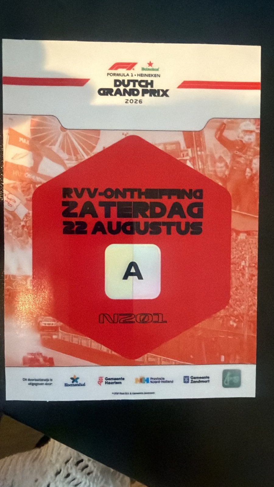 Rvv ontheffing Dutch Grand Prix - 22 augustus