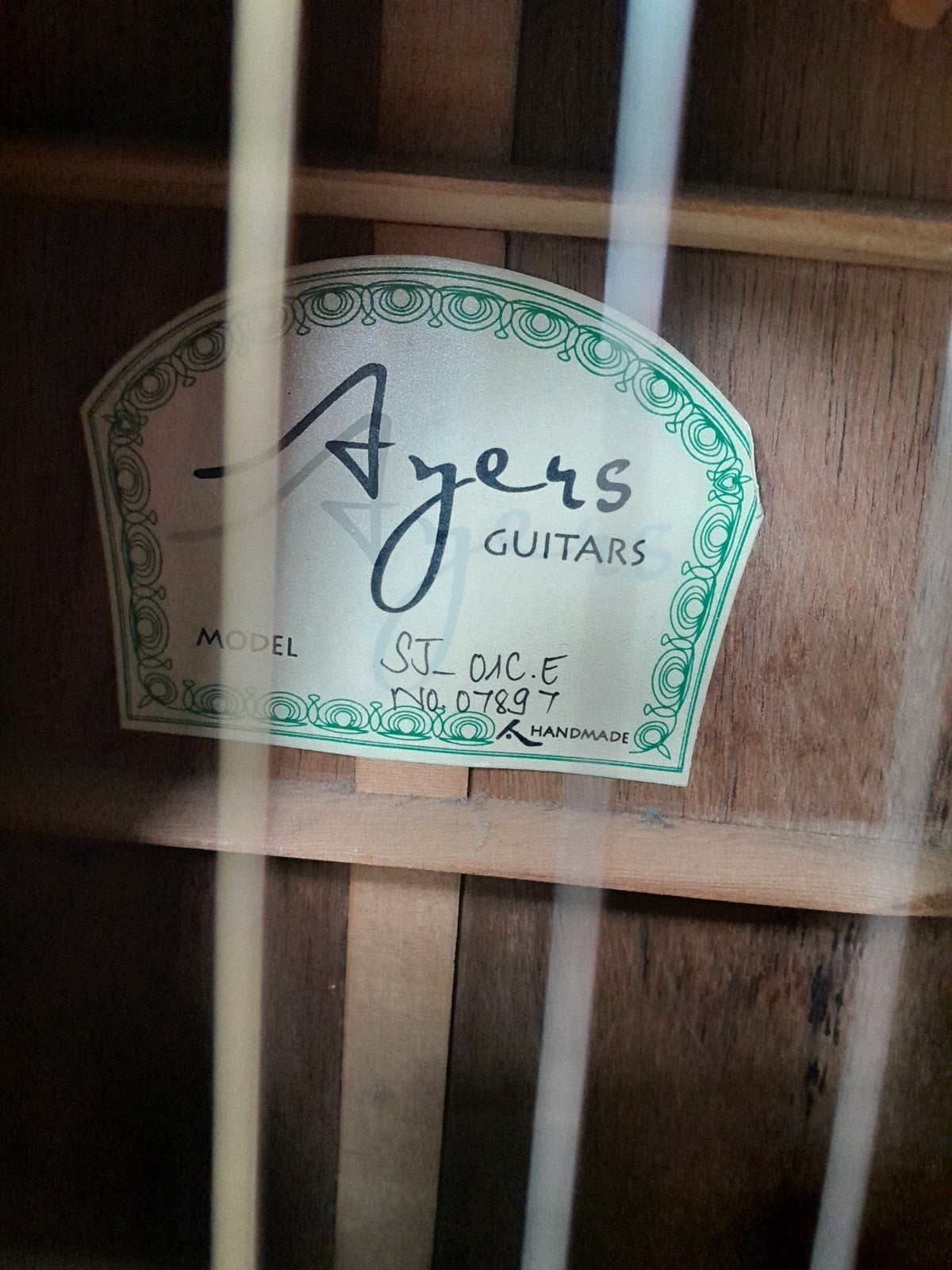 Ayers SJ-01C.E - Handgebouwde semi-akoestische gitaar., Ophalen, Gebruikt, Western- of Steelstringgitaar