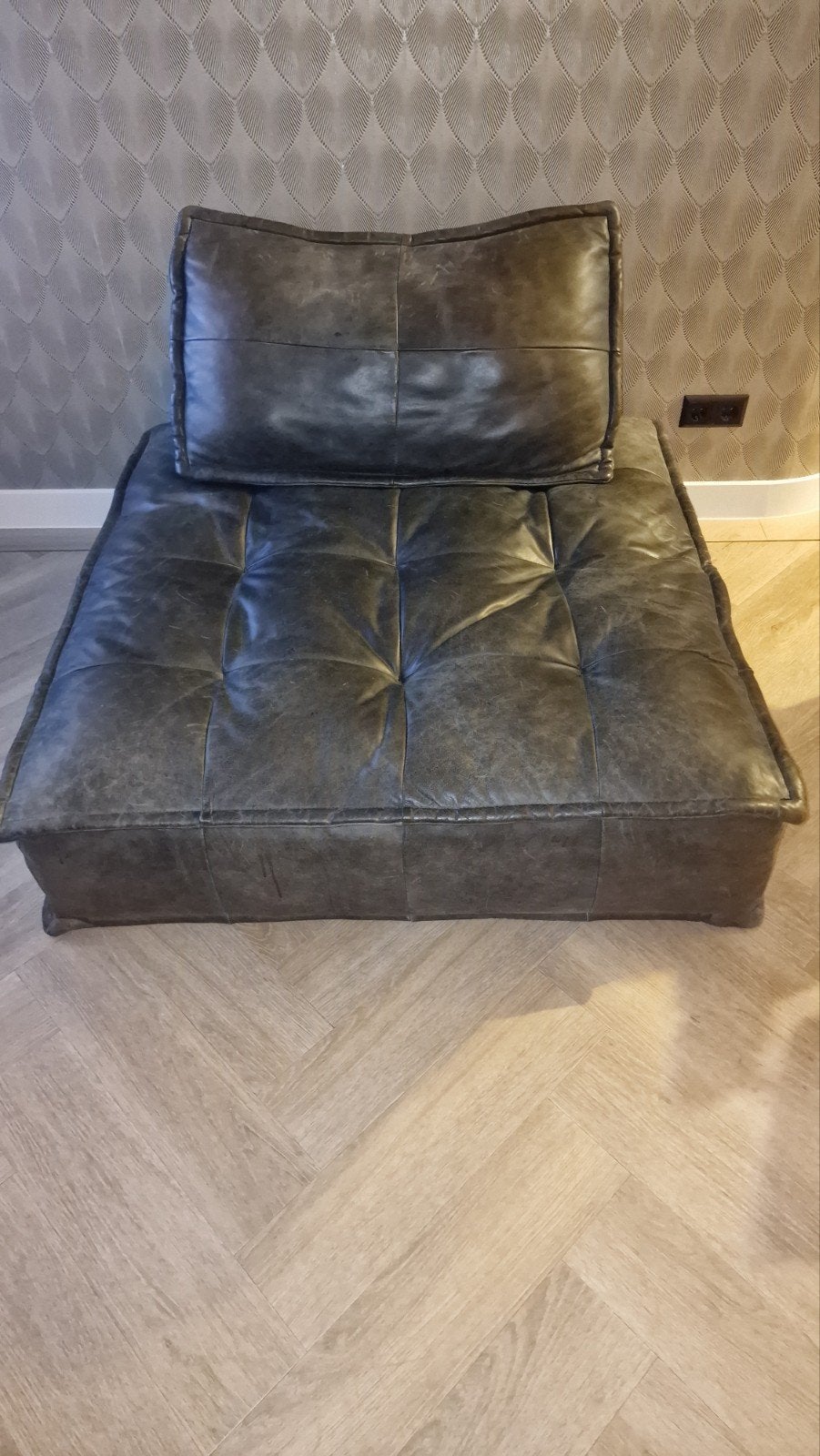 poef chilstoel hoocker, Ophalen, Zo goed als nieuw, Eenpersoons, 90 cm