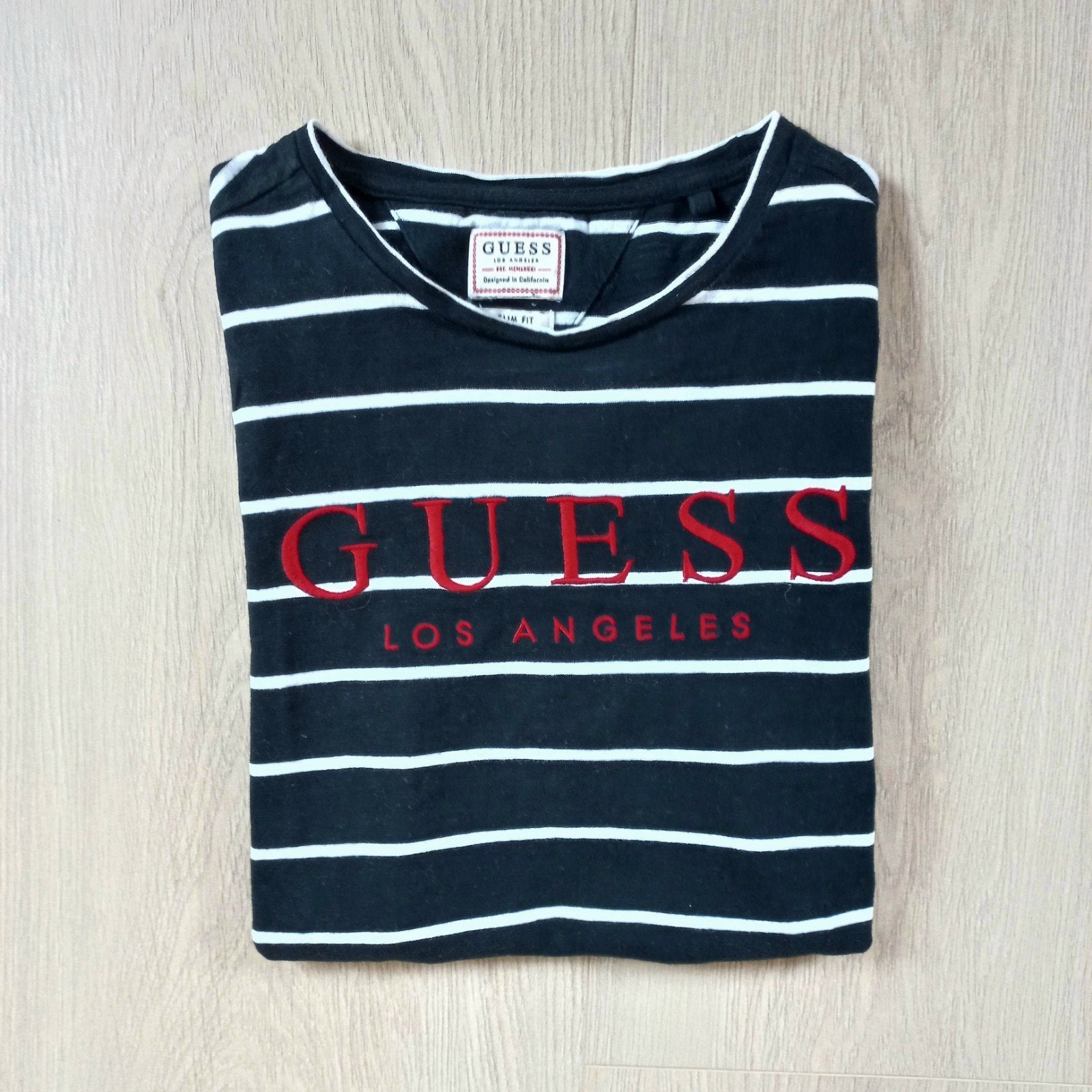 Elegant Guess gestreept slim fit shirt dames - maat S, Kleding | Dames, Guess, Zwart, Ophalen of Verzenden, Zo goed als nieuw