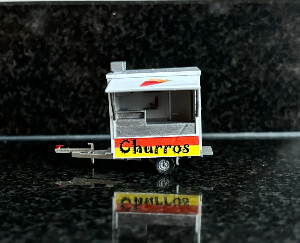 Resin bouwpakket churros foodtruck kraam kermis wagen 1:87, Verzenden, Nieuw, Overige merken