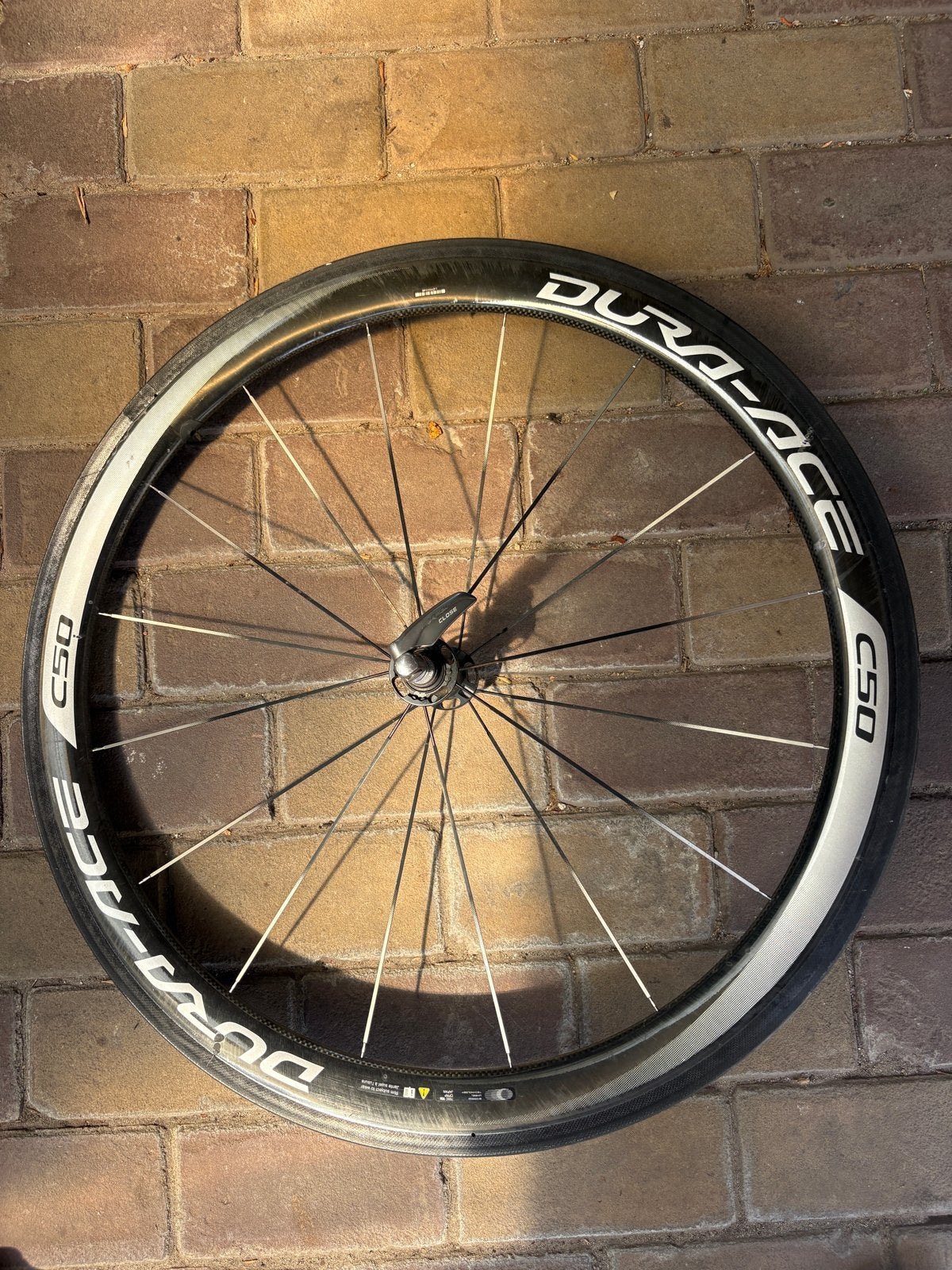 Shimano Dura-Ace C50 Tube Voorwiel, Fietsen en Brommers, Fietsonderdelen, Gebruikt, Racefiets, Carbon, Ophalen