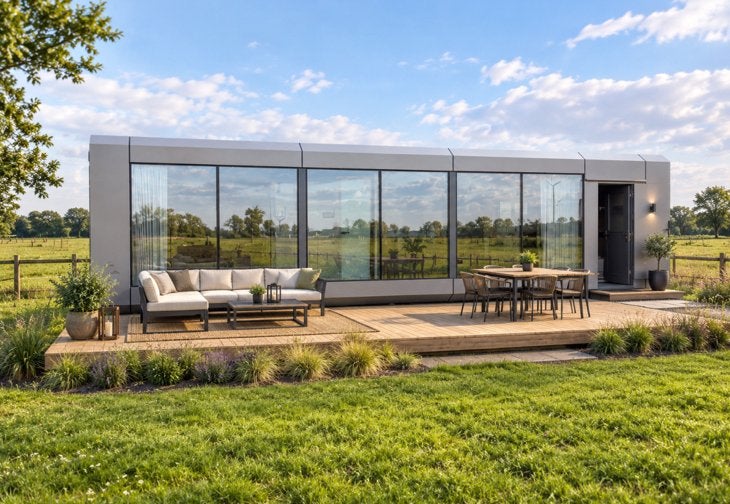 Luxe Tiny House | Woonunit | Zorgunit | Kantoorunit – 40m², Huizen en Kamers, 38 m², Gelderland, Overige soorten, 2 slaapkamers