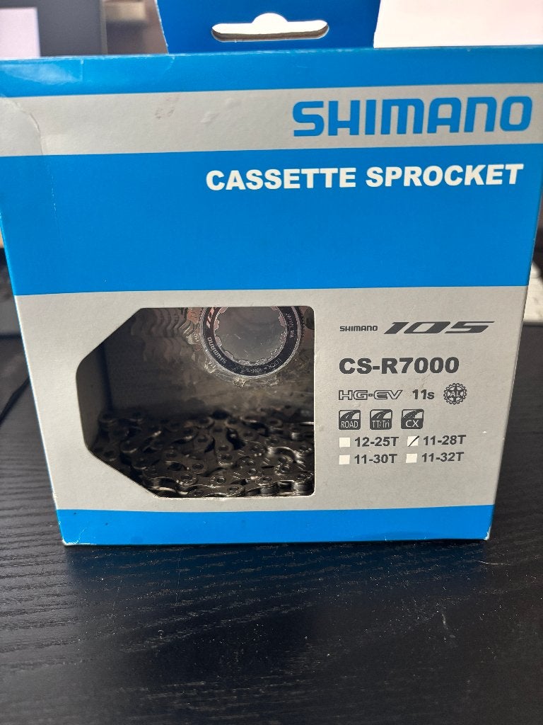 Shimano cassette CS-R7000 voor 105 groep + ketting, Fietsen en Brommers, Fietsonderdelen, Nieuw, Ophalen of Verzenden, Derailleur of Ketting