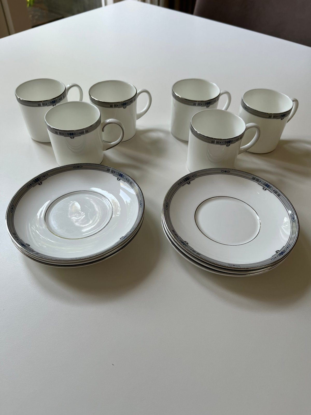 Wedgwood Amherst 6x koffie kop en schotel., Ophalen of Verzenden