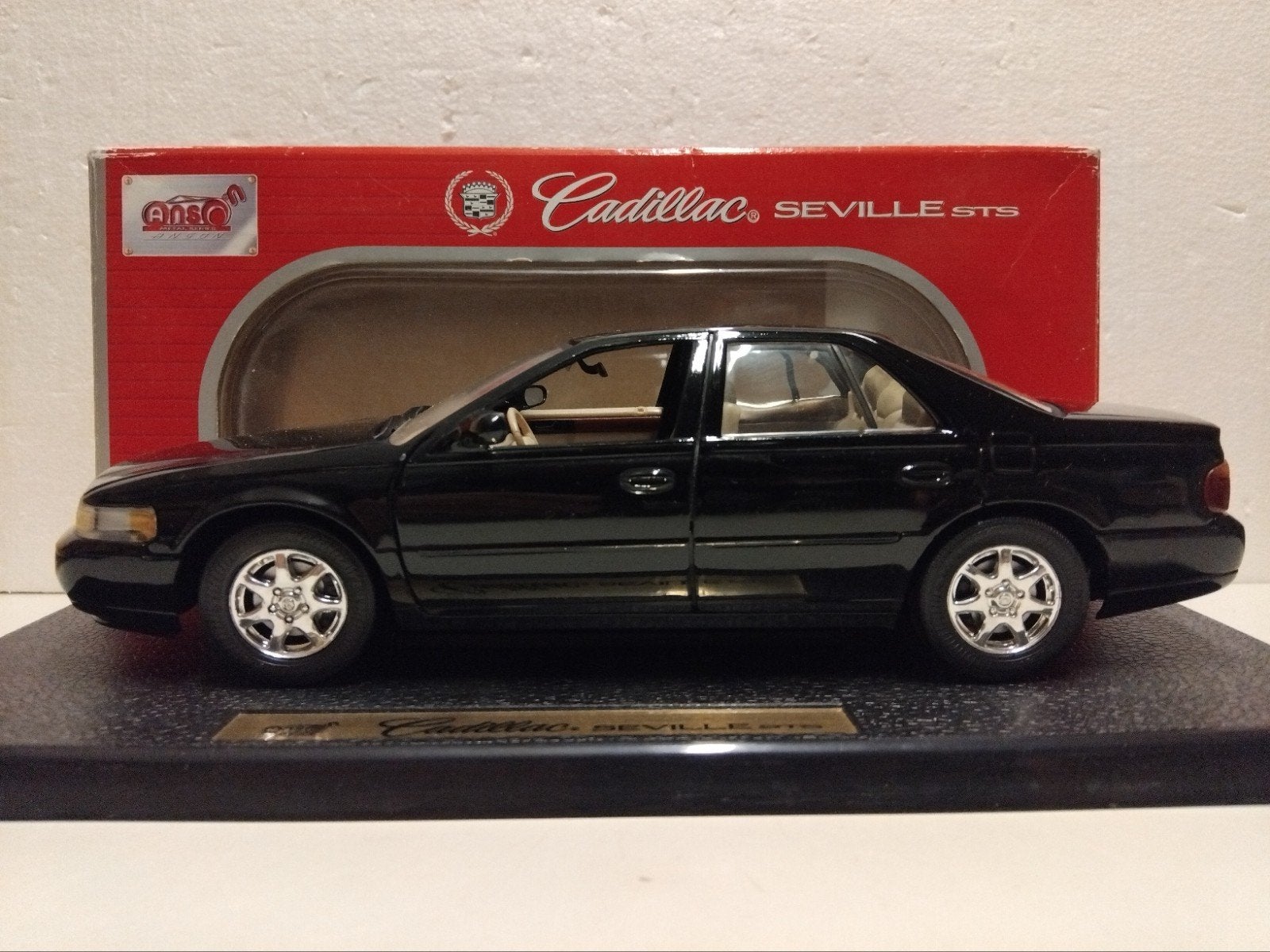 Cadillac Seville STS zwart metallic Anson metal 1:18 KRD, Ophalen of Verzenden, Zo goed als nieuw, Auto, Anson