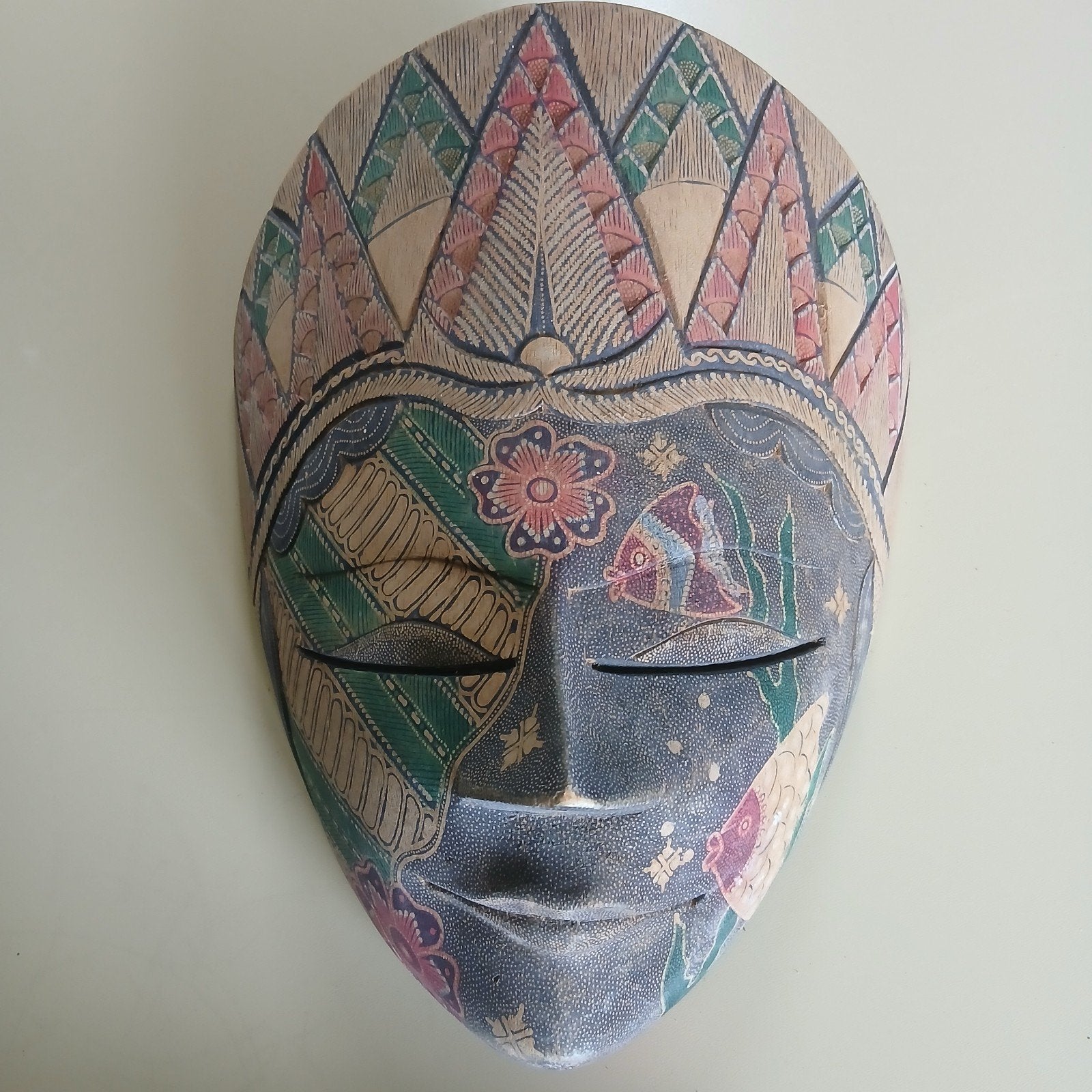 Batik Topeng masker uit Bali, Antiek en Kunst, Ophalen of Verzenden