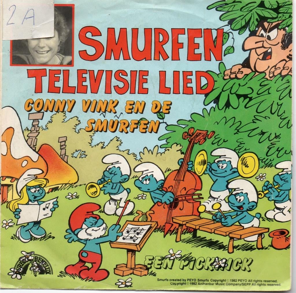 Conny Vink en de Smurfen - Smurfen Televisie Lied, Cd's en Dvd's, Gebruikt, 7 inch, Ophalen of Verzenden, Nederlandstalig