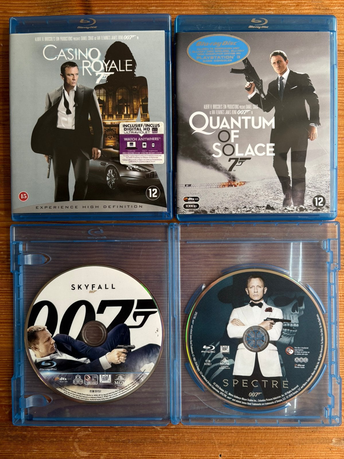 Bluray: James Bond (Daniel Craig) 4 films, Ophalen of Verzenden, Zo goed als nieuw, Actie
