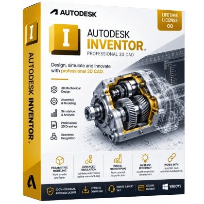 Autodesk Inventor 2027 (voor Windows & Mac), Computers en Software, Ophalen of Verzenden, Nieuw, MacOS