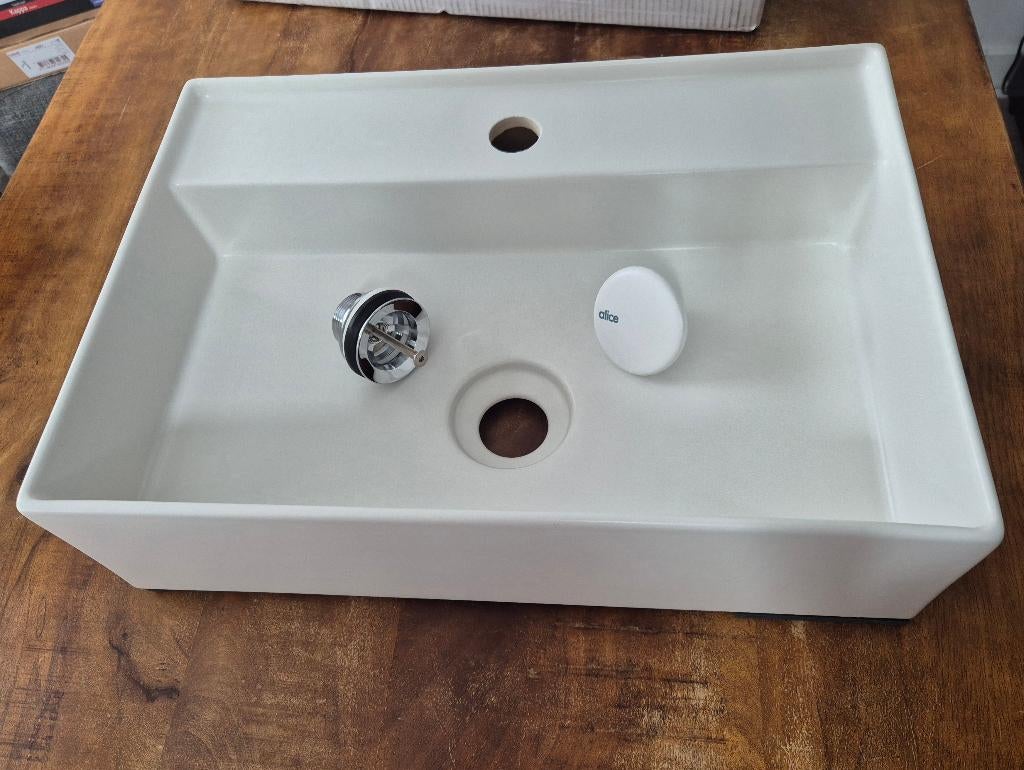Alice Ceramica HIDE wastafel mat wit NIEUW in doos, Ophalen, Nieuw, Steen, Wastafel