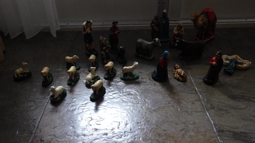 mooie vintage kerststal, Ophalen of Verzenden, Gebruikt