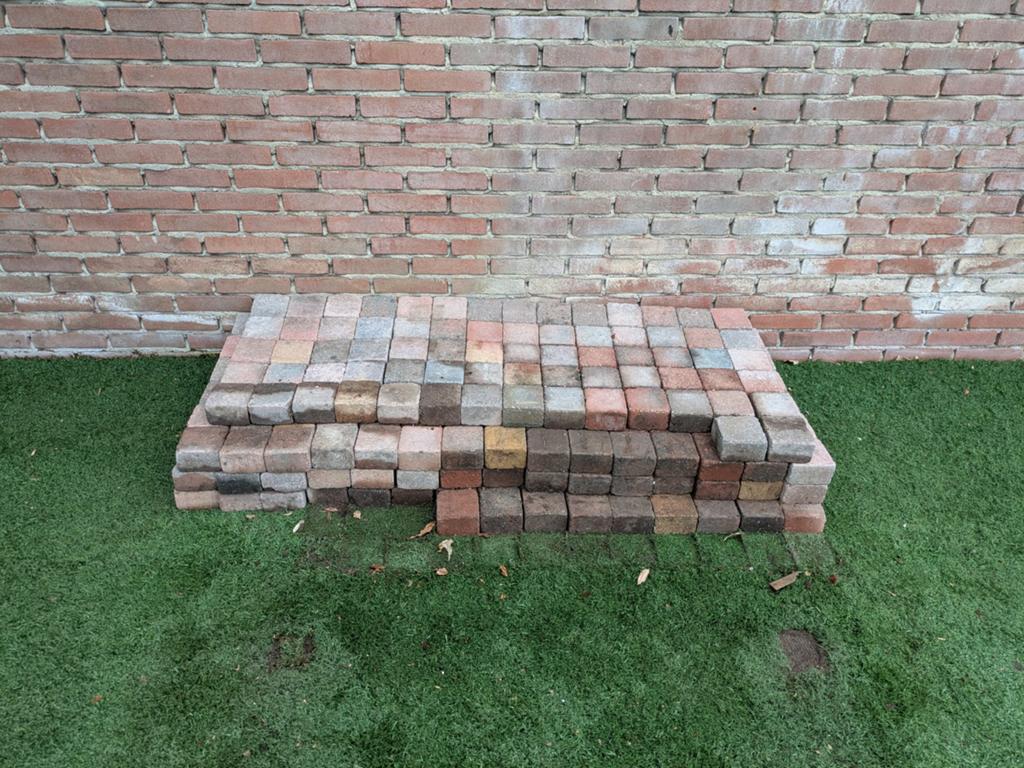 3,5m2 bonte trommelstenen (10x10x6cm), Ophalen, Beton, Klinkers