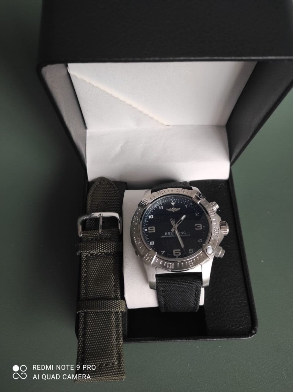 Breitling Chronographe Aerospace Polshorloge, Sieraden, Tassen en Uiterlijk, Horloges | Antiek, Ophalen of Verzenden, Staal, Polshorloge