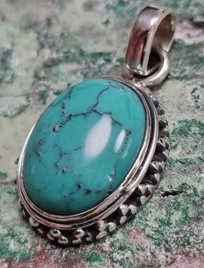 Echt zilveren hanger Turkoois, Nieuw, Ophalen of Verzenden, Nvt, Zilver