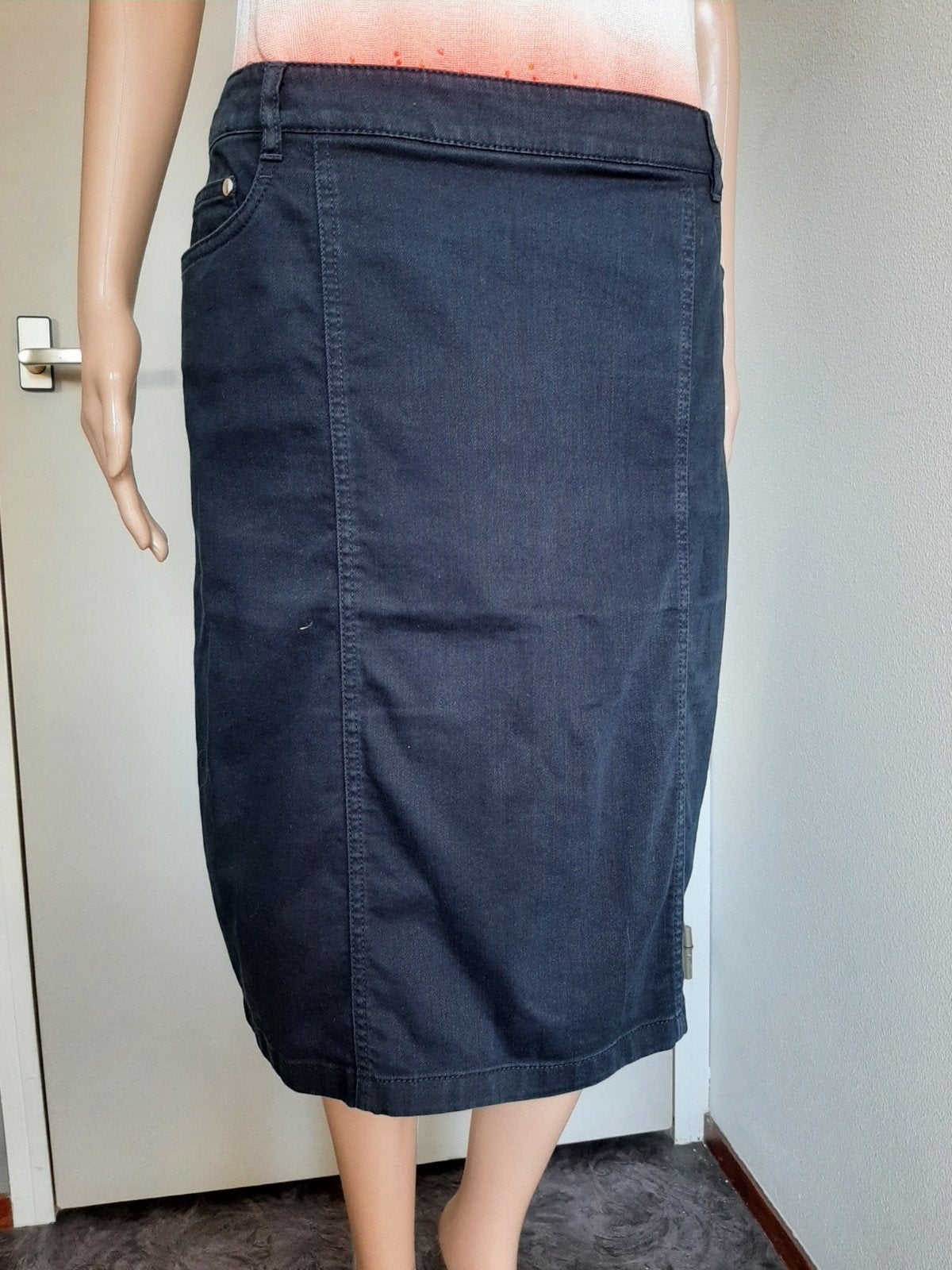 Mayerline Brussels stretch spijkerrok maat 42 met studs, Kleding | Dames, Blauw, Maat 42/44 (L), Ophalen of Verzenden, Zo goed als nieuw