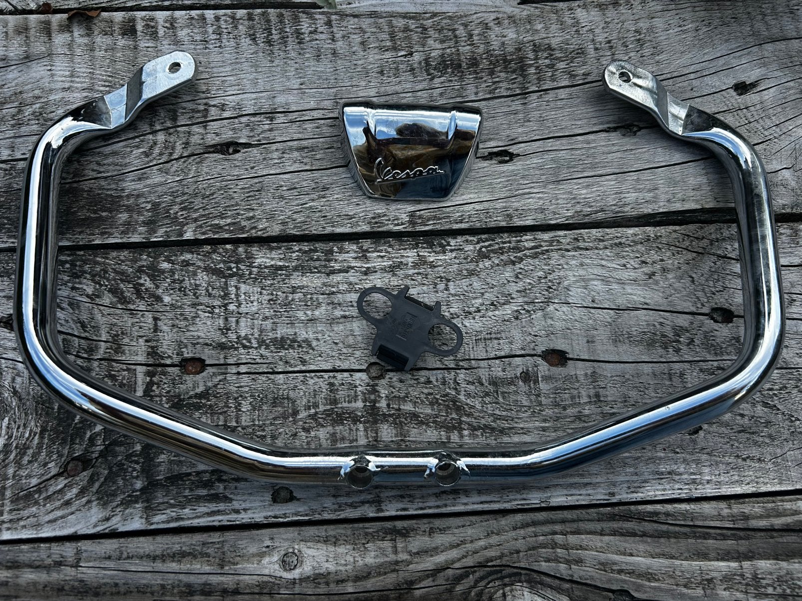 Originele Piaggio/Vespa Sprint achtervalbeugel – chroom, Ophalen of Verzenden, Zo goed als nieuw, Benzine