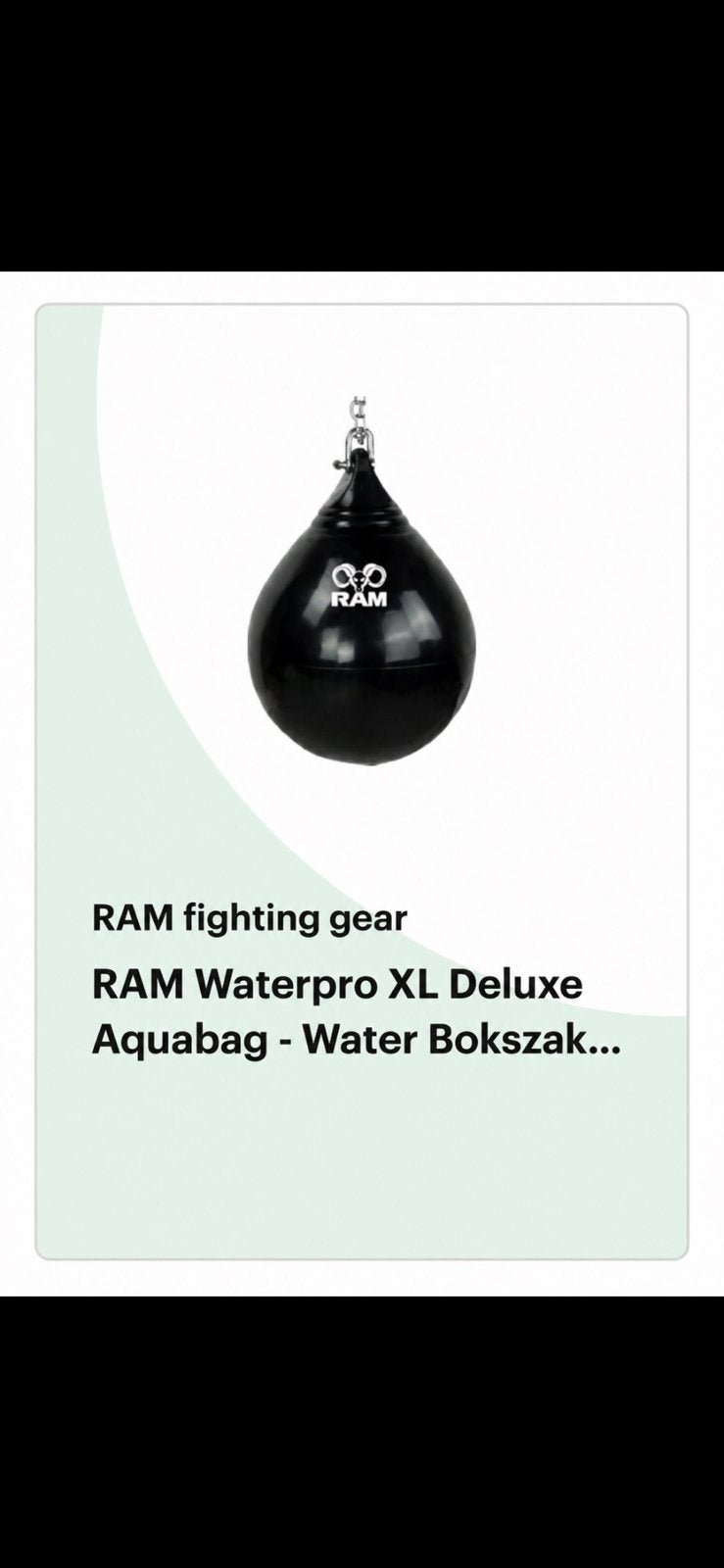 Aquabag - water bokszak, Ophalen, Zo goed als nieuw, Bokszak