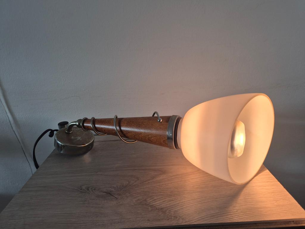 Mooie schemerlamp, Huis en Inrichting, Lampen | Wandlampen, Ophalen of Verzenden, Zo goed als nieuw, Glas