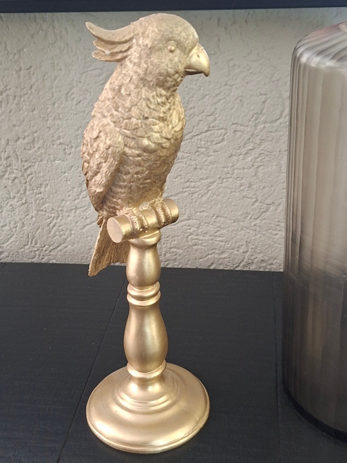 Riverdale gouden papagaai ornament, Ophalen of Verzenden, Zo goed als nieuw, Metaal, 25 tot 50 cm