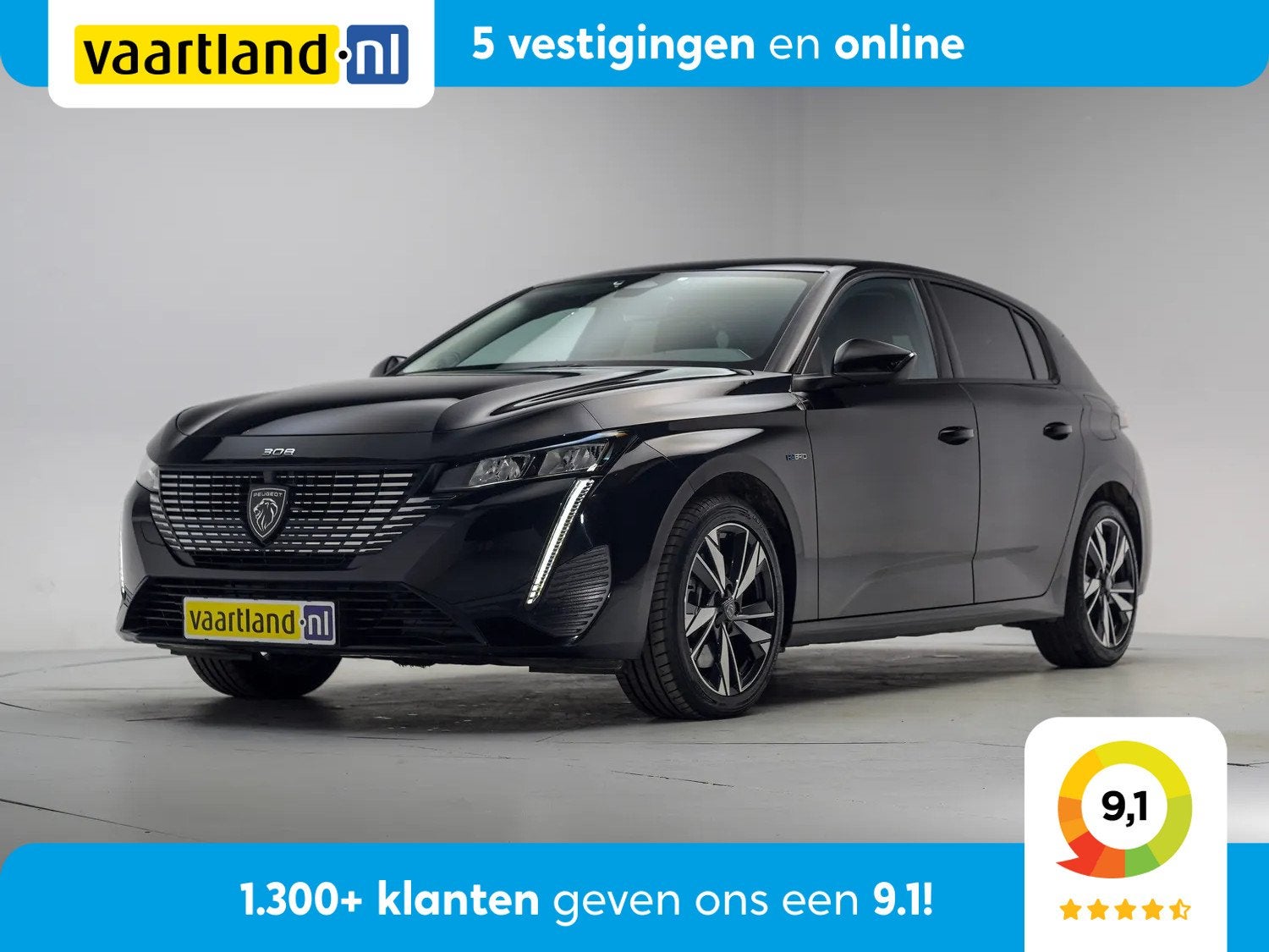 Peugeot 308 1.6 Plug-in Hybrid 180 Allure [ SOH 96,7% Navi A, Auto's, Automaat, Gebruikt, 1578 kg, 4 cilinders