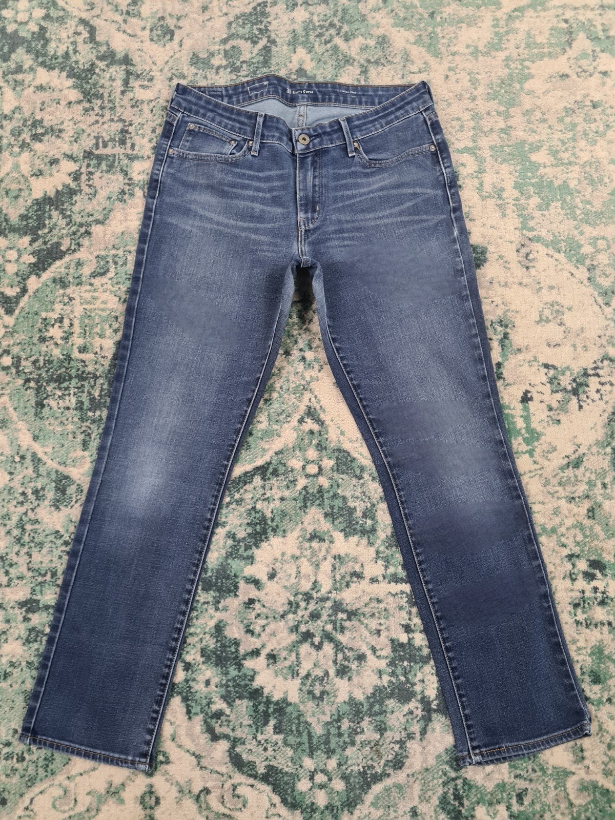 Levi's slight curve W30 L30 Dames Tulsi3030 Blauw Mid-rise, Blauw, Ophalen of Verzenden, Zo goed als nieuw, W30 - W32 (confectie 38/40)