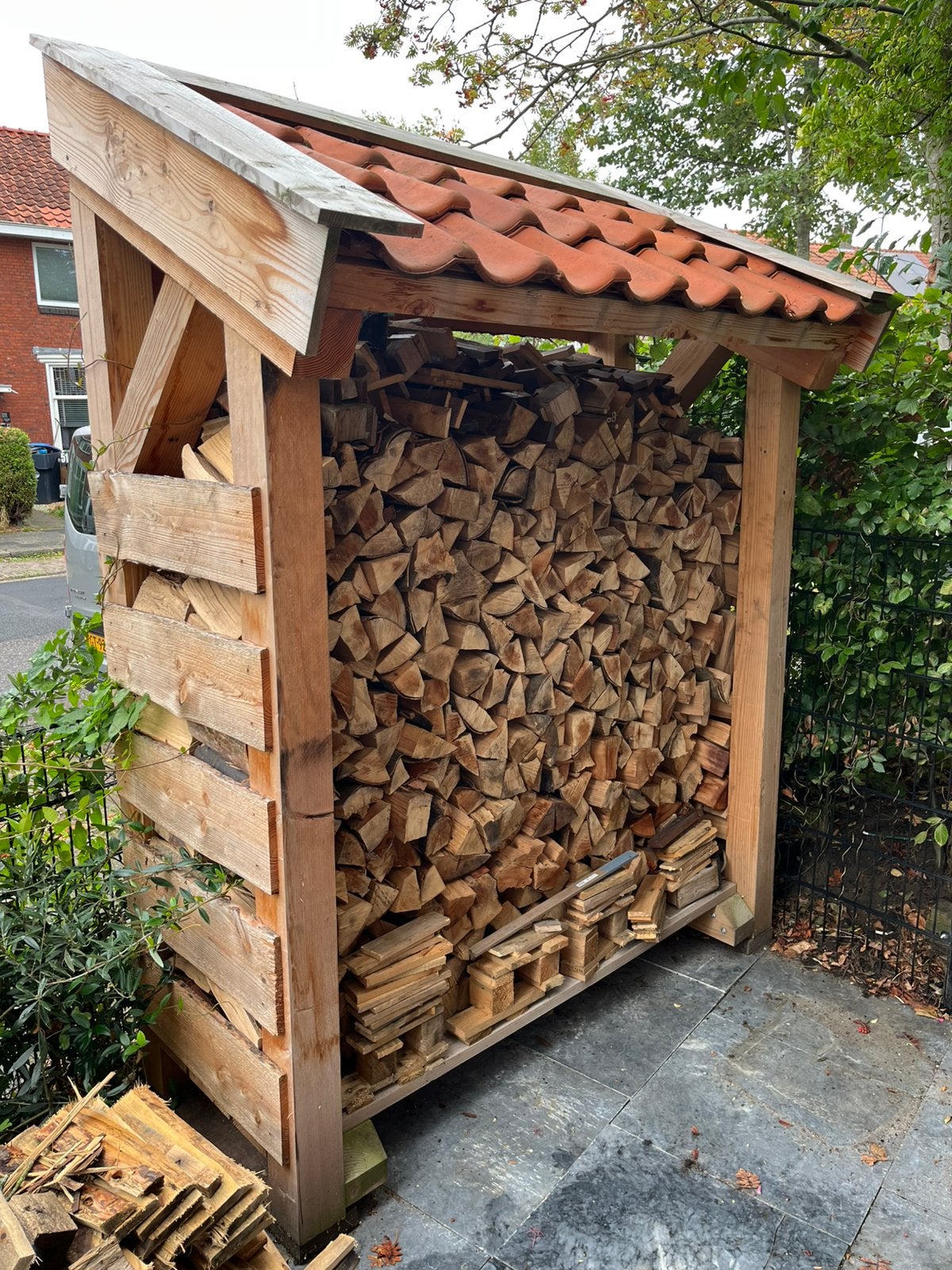 Afdak voor haardhout, Tuin en Terras, Ophalen of Verzenden, Zo goed als nieuw, Overige typen