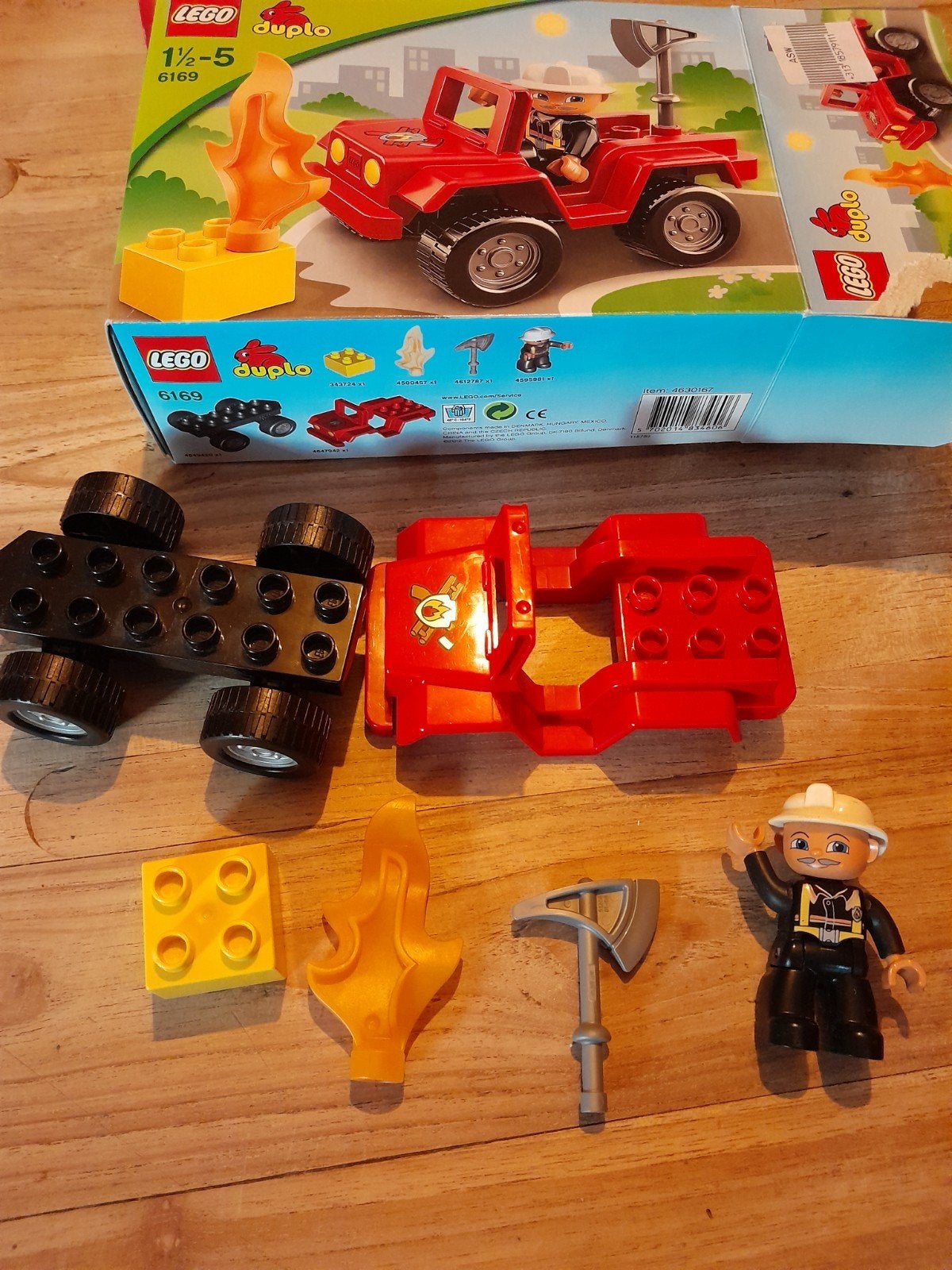 brandweerauto van duplo., Ophalen of Verzenden, Zo goed als nieuw, Duplo
