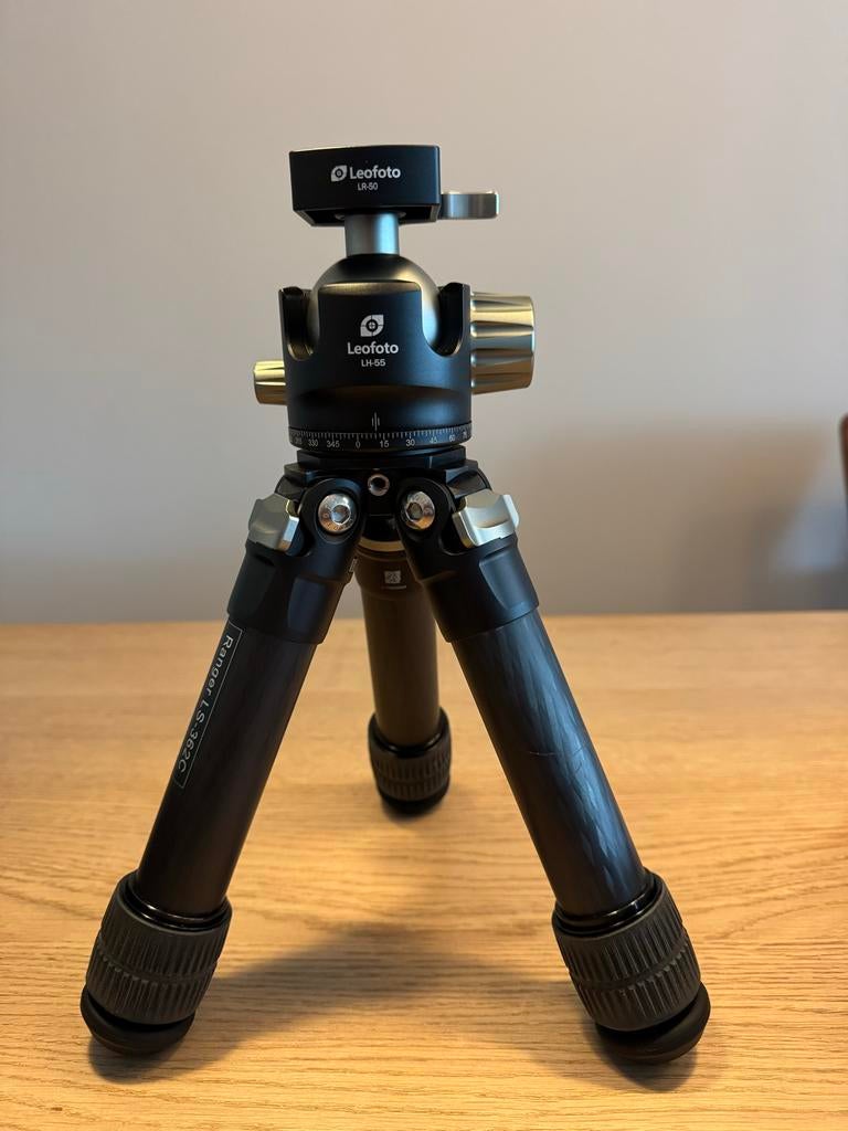 Leofoto Ranger LS-362C statief met LH-55 balhoofd., Zo goed als nieuw, Minder dan 150 cm, Met balhoofd, Ophalen of Verzenden