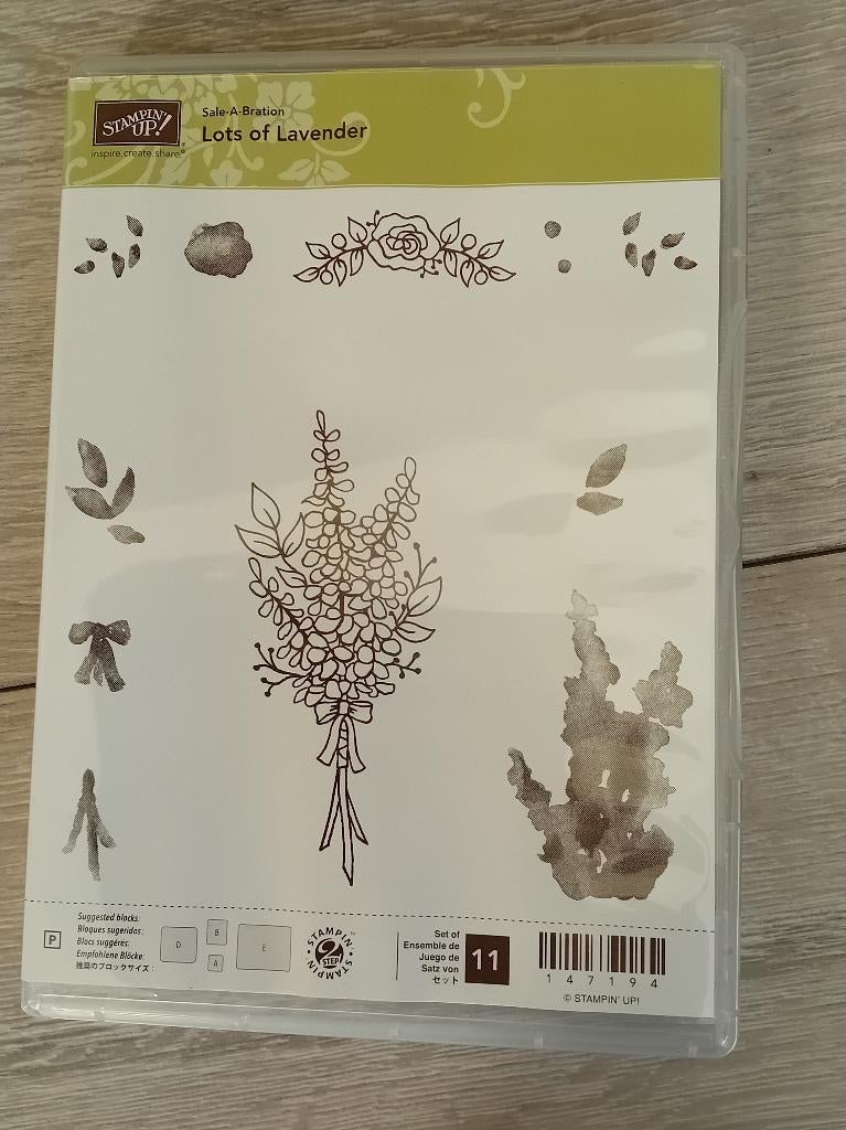Stampin’up stempelset Lot of lavender, Hobby en Vrije tijd, Stempelen, Ophalen of Verzenden, Zo goed als nieuw, Clearstamp