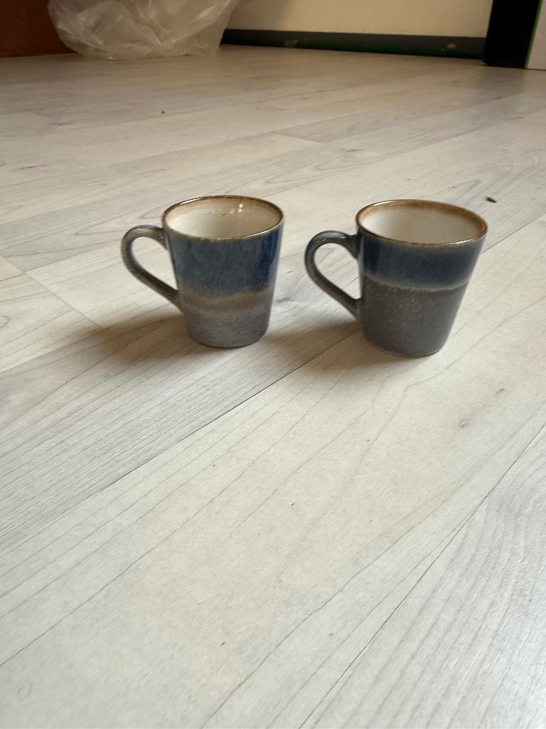 HKliving 70's Ceramics Espresso Mokjes - Set van 2, Verzenden, Keramiek, Zo goed als nieuw, Overige stijlen