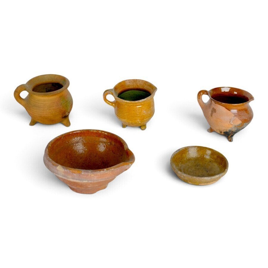 Lot oud aardewerk, vijfdelig, Ophalen of Verzenden