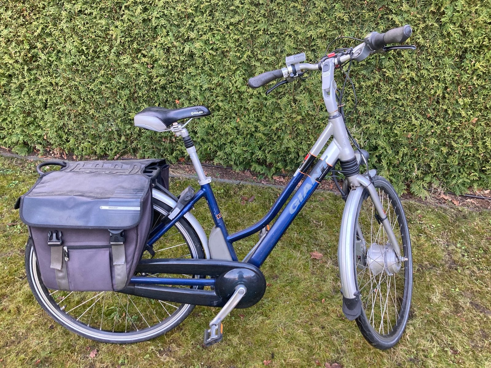 Giant elektrische fiets met twee accu's, Ophalen, Gebruikt, Minder dan 30 km per accu, Giant