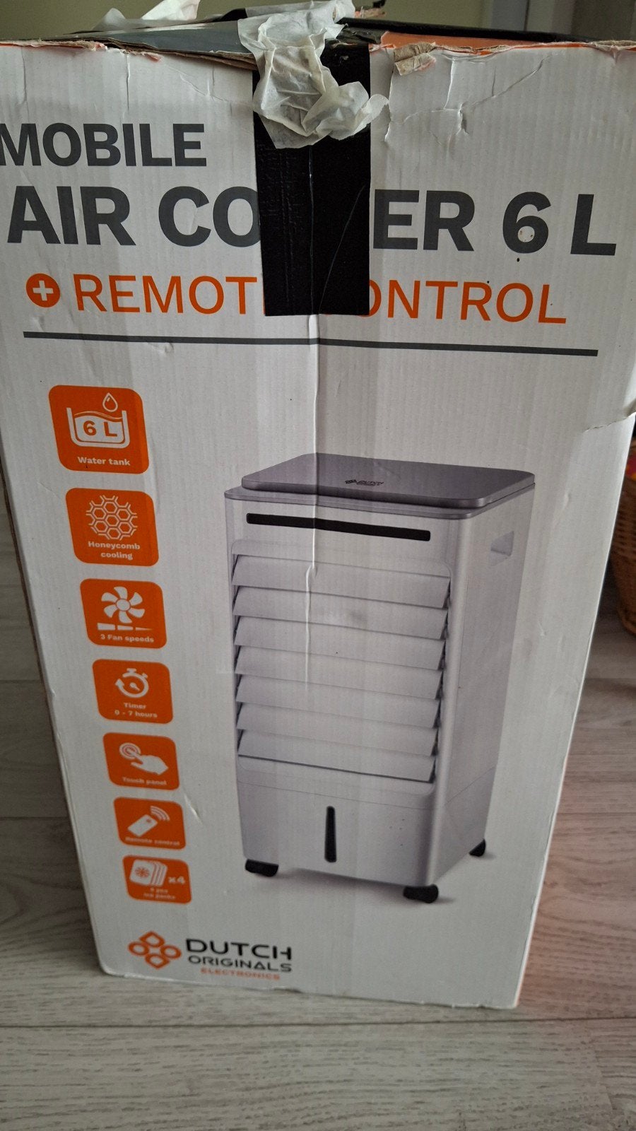 Mobiele Airco 6L met Afstandsbediening - Dutch Originals, Minder dan 60 m³, 3 snelheden of meer, Ophalen of Verzenden, Zo goed als nieuw