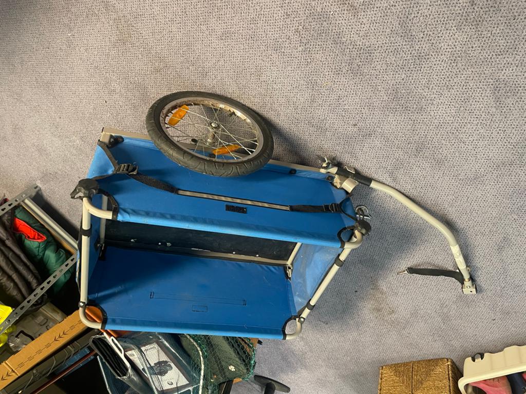 Stevige Fietskar voor dier of Bagage - Blauw, Fietsen en Brommers, Fietsaccessoires | Aanhangers en Karren, Ophalen, Gebruikt