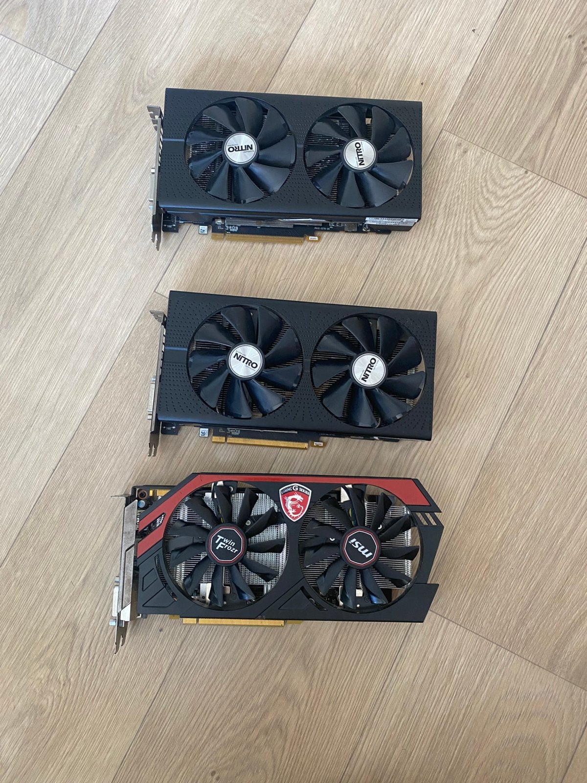 3 Videokaarten 2X Sapphire MSI Geforce, Computers en Software, Videokaarten, Ophalen of Verzenden, Zo goed als nieuw, GDDR5, PCI-Express 3