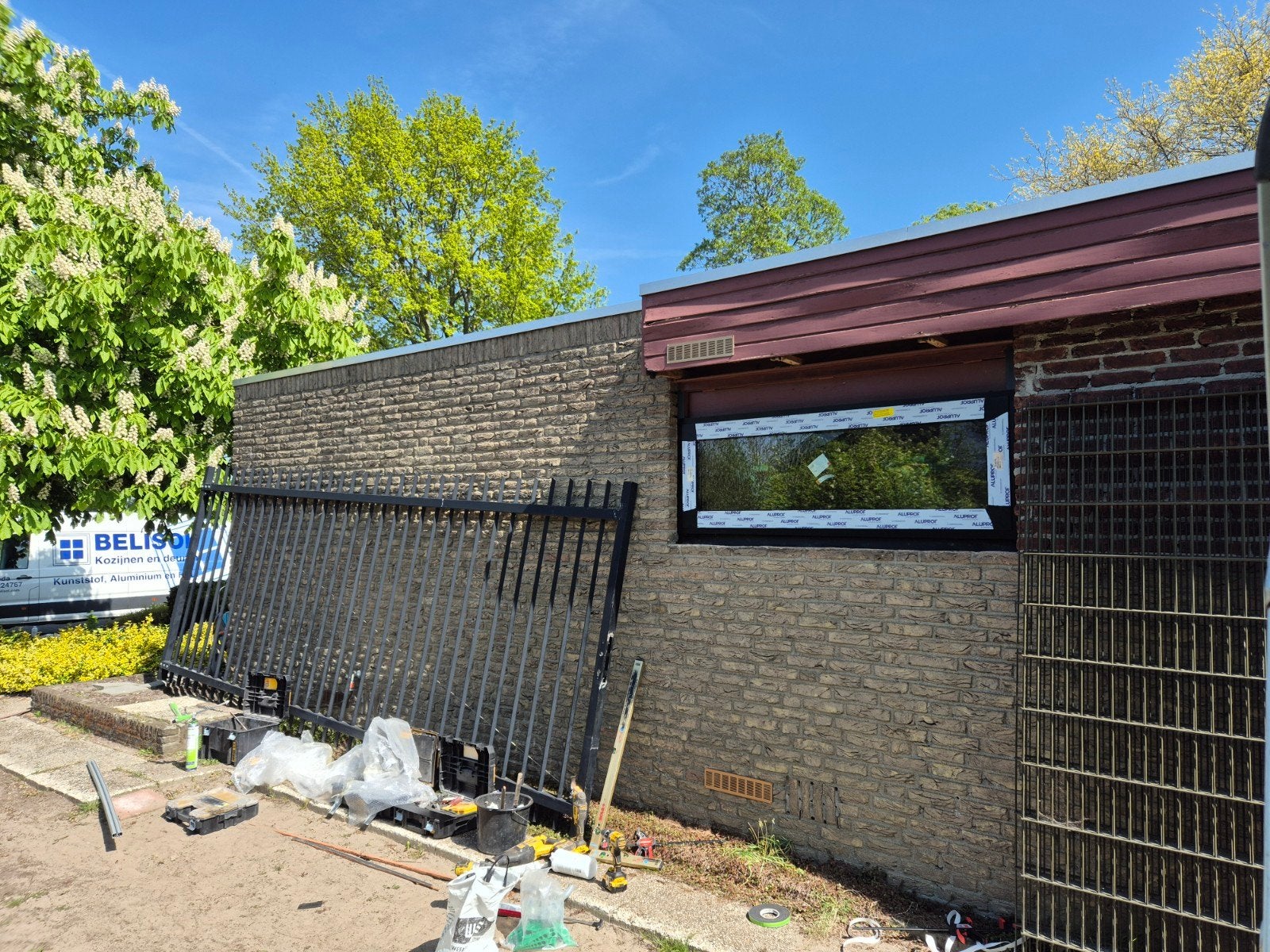 Zwart Spijlenhekwerk  Poort - Gebruikt, Met poort, Gebruikt, IJzer, Spijlenhekwerk