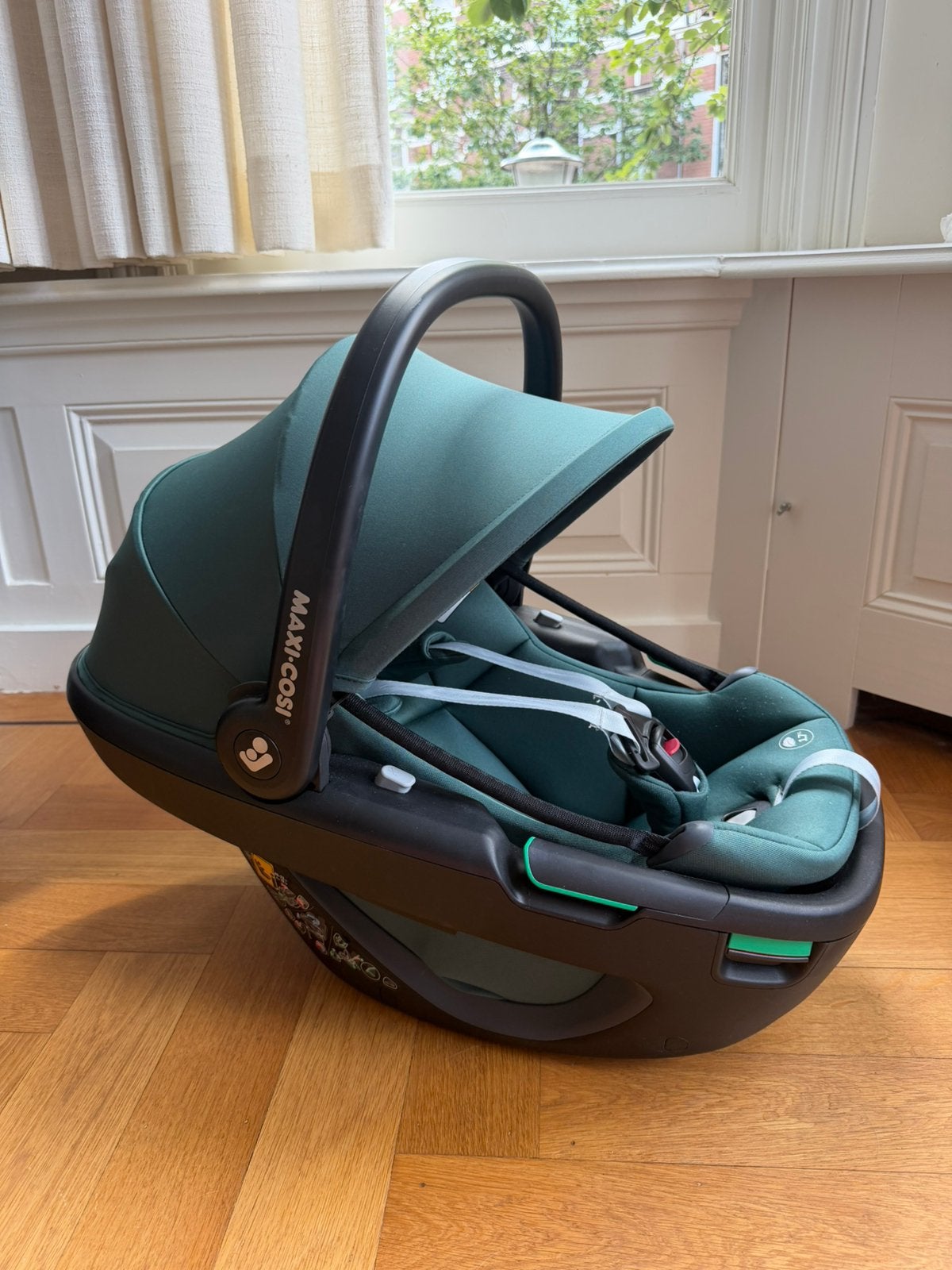 Maxi Cosi Coral 360 groen, Kinderen en Baby's, Autostoeltjes, Ophalen, Zijbescherming, Zo goed als nieuw, Isofix