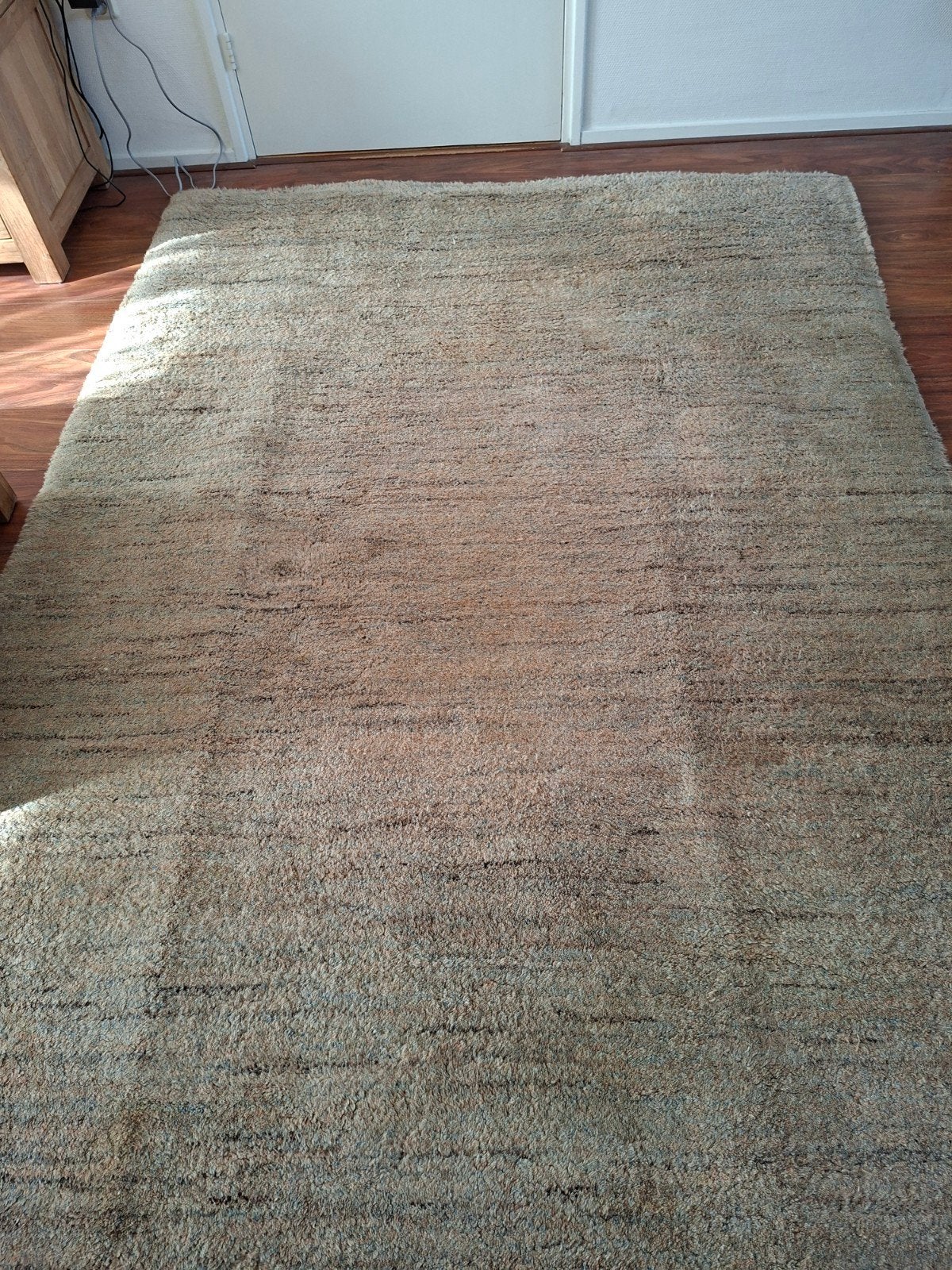 Mooi zuiver scheerwol vloerkleed - kleur sahara, Ophalen, Beige, 150 tot 200 cm, 200 cm of meer