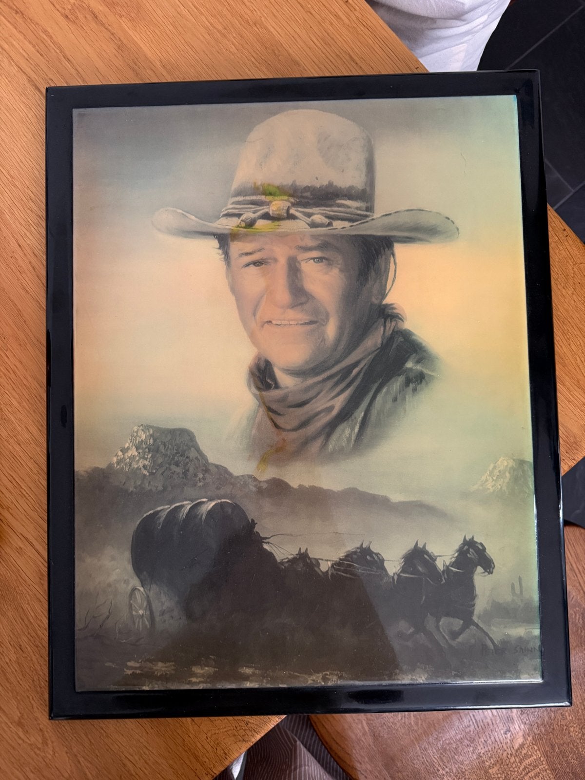 John Wayne Print - Vintage Western Decoratie, 50 – 75, Minder dan 50 cm, Gebruikt, Ophalen of Verzenden