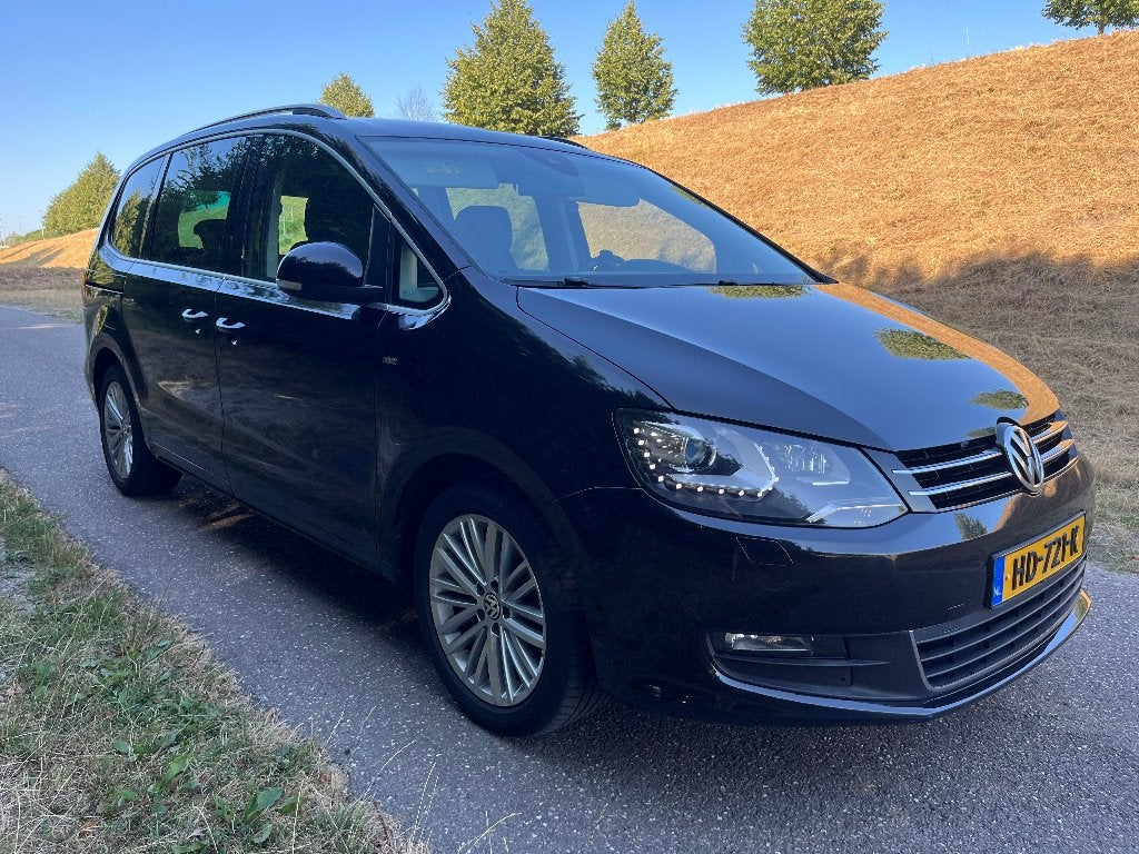 Volkswagen Sharan 2.0 TSI 147KW DSG 2014 Zwart, Euro 5, Stof, Zwart, 7 stoelen