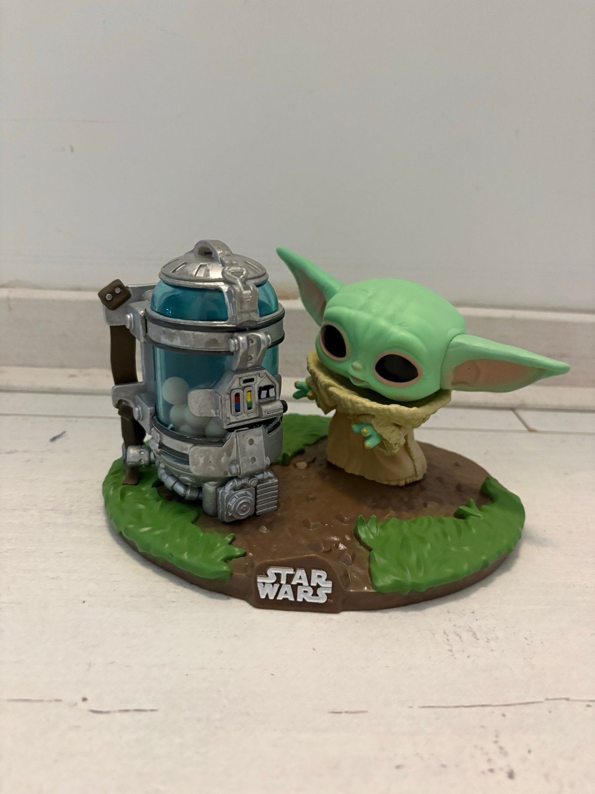 Funk Pop Star Wars The Mandalorian Grogu, Verzenden, Zo goed als nieuw, Beeldje of Buste