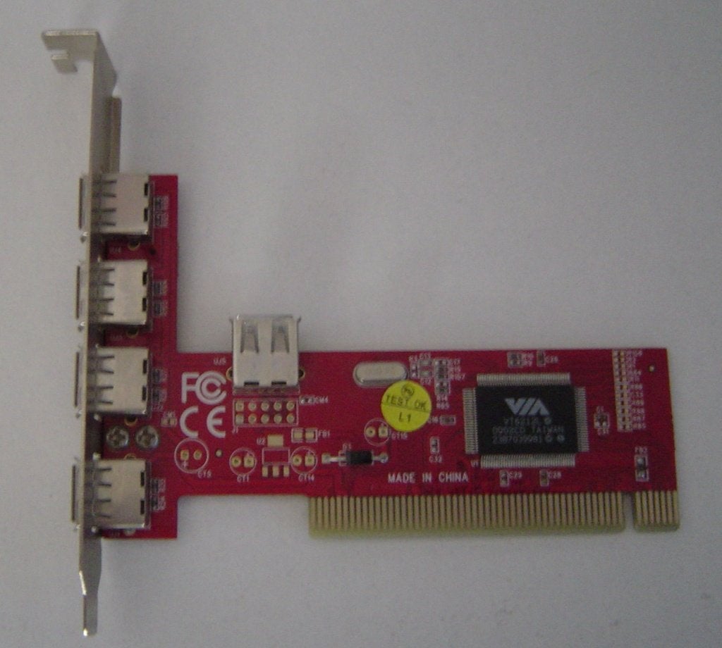 USB 2.0 PCI-kaart met 4 poorten - Intern, Computers en Software, Ophalen of Verzenden, Gebruikt, Intern, Onbekend