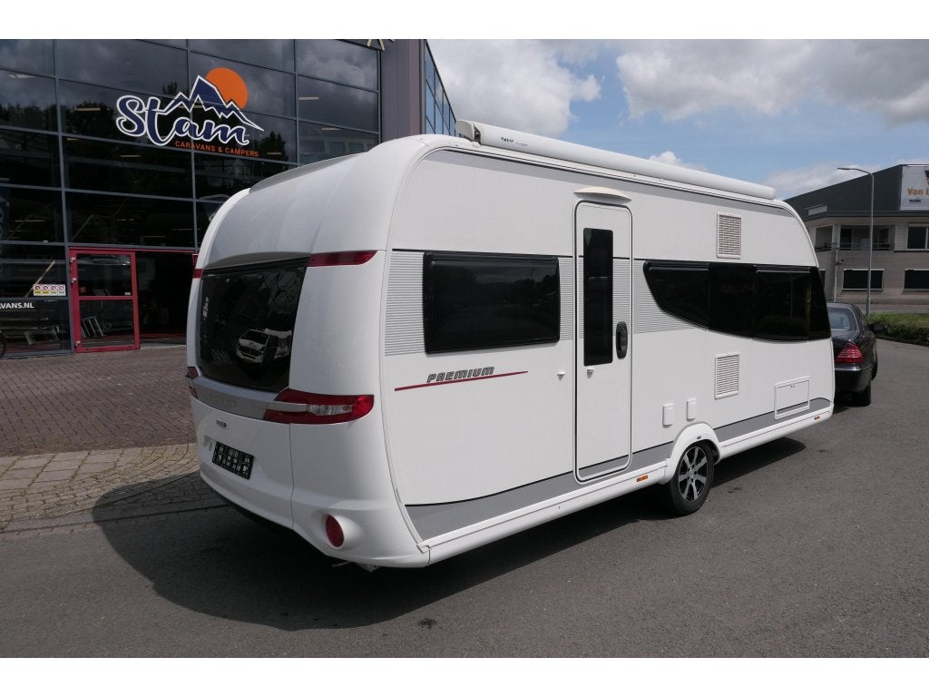 Hobby Premium 495 UL enk. bed, luifel en airco, Caravans en Kamperen, Caravans, Rondzit, Hobby, Schokbreker, 4 tot 5 meter