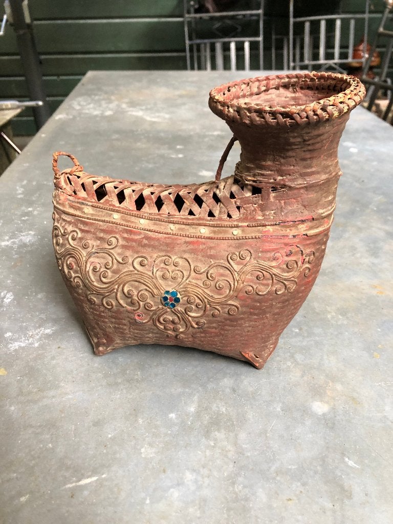 handgemaakte vaas of kan, India of Nepal, Ophalen of Verzenden
